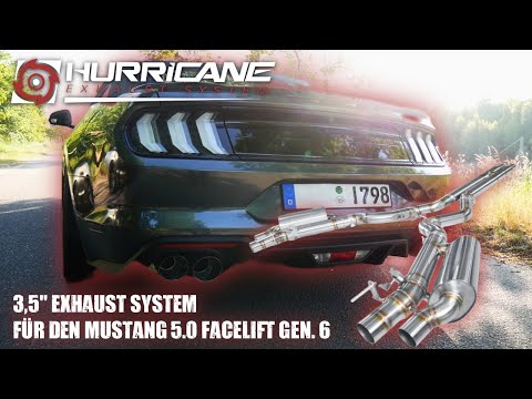 Hurricane 3,5" Abgasanlage für Ford Mustang 5.0 Gen. 6 FL