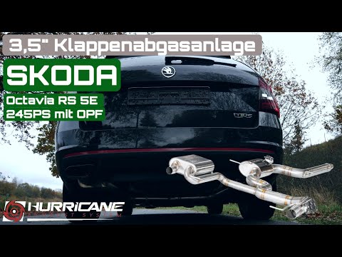 Hurricane 3,5" Abgasanlage für Skoda Octavia RS 245PS OPF 5E V3